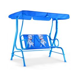 Outdoor Kids Patio Swing Bench with Canopy 2 Seats