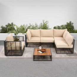 Grand patio 6-Piece Wicker Patio Furniture Set