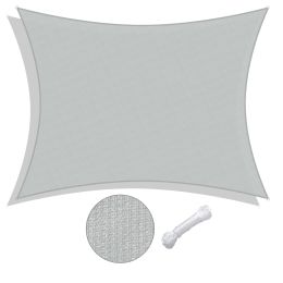 13'x10' Rectangle Sun Shade Sail/Cload Gray