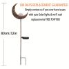 1pc Solar Lawn Light; Outdoor Moon Stake Metal Lights; Waterproof Warm White LED For Lawn Patio Courtyard Decoration