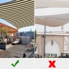 22'x23' Rectangle Sun Shade Sail/ Coffee+White