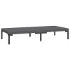 Patio Coffee Table Dark Gray Half Round Poly Rattan