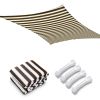 22'x23' Rectangle Sun Shade Sail/ Coffee+White