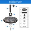 17.72" 24.2 lbs Market Heavy Duty Umbrella Round Stand Base for Patio, Outdoor, Deck, Lawn, Garden, Bronze