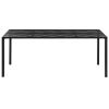 Garden Table Black 70.9"x35.4"x28.3" Steel