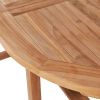 Garden Table (43.3"-63")x31.5"x29.5" Solid Teak Wood