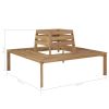 Tree Bench 55.1"x55.1"x33.9" Solid Acacia Wood